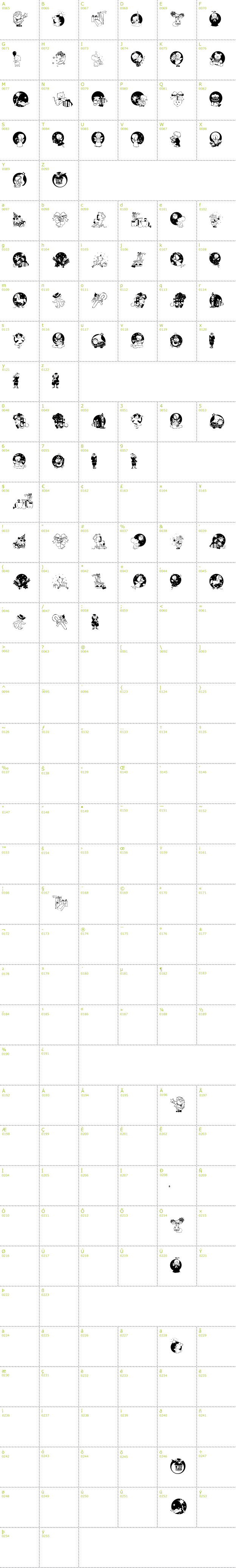 Full CharMap: xmas Promotion Symbols font