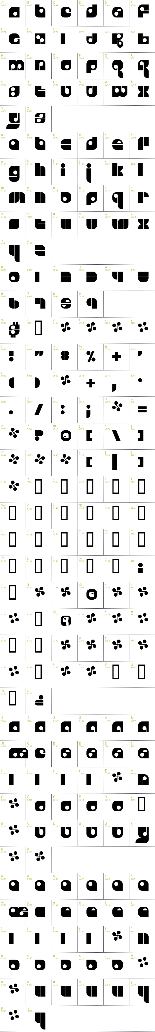 Full CharMap: Freestyle font
