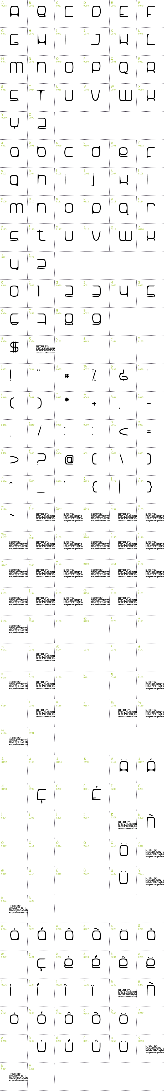 Full CharMap: Snorg_002 font