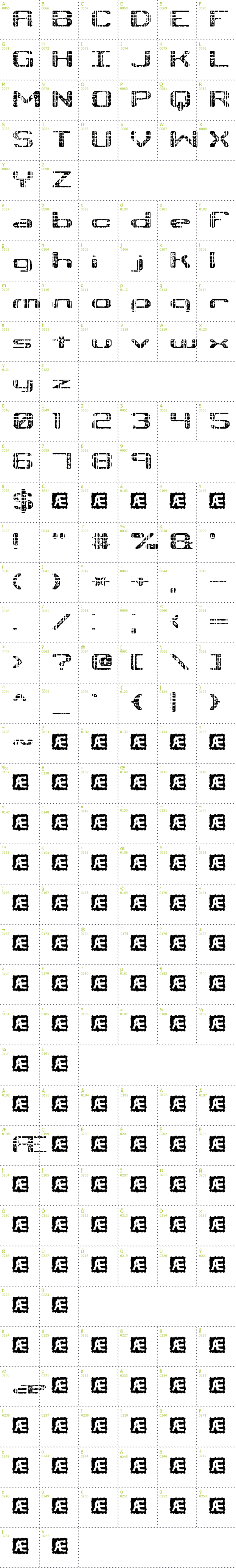 Full CharMap: Tonik font