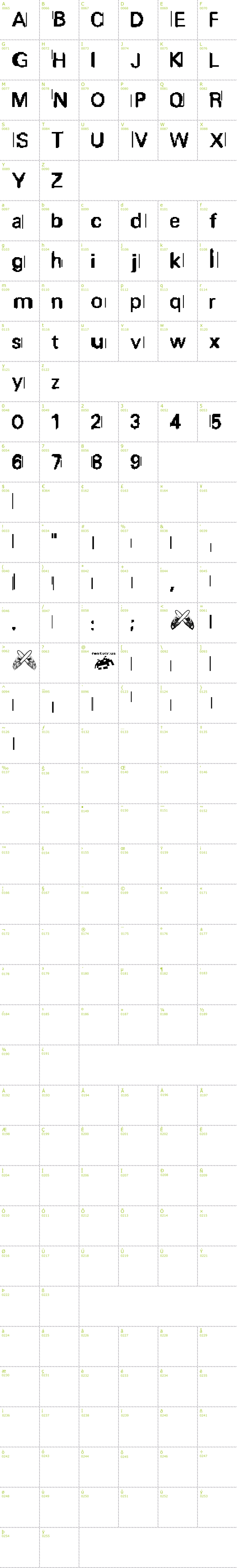 Full CharMap: Purge font