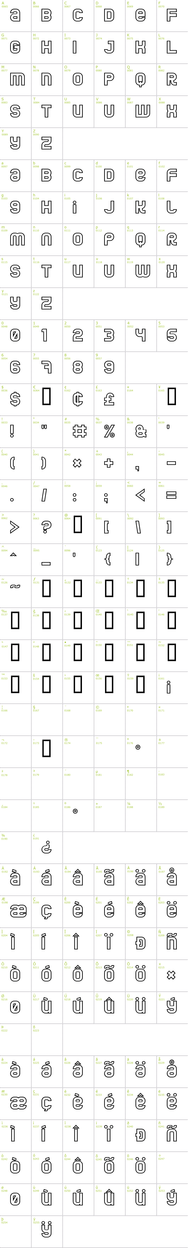 outline fonts