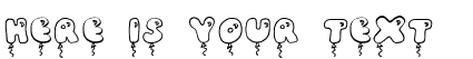 Your preview of JI Balloon Caps font