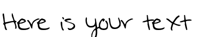 Your preview of Jennifers Handwriting font