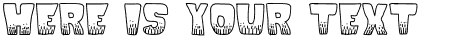 Your preview of Kablooie font