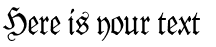 Your preview of KlausB Fraktur font