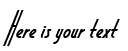 Your preview of Little Rickey font