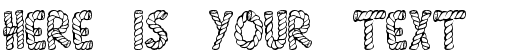 Your preview of Alpha Rope font