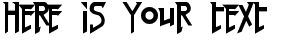 Your preview of Red Right Hand font