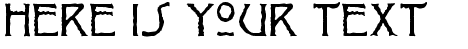 Your preview of Ragged font