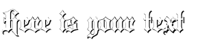 Your preview of Blackletter Shadow font