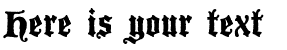 Your preview of Blackwood Castle font