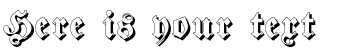 Your preview of Fraktur Shadowed font