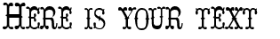Your preview of Hoedown font