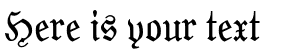 Your preview of Moderne Fraktur font