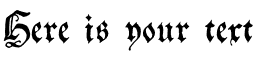 Your preview of Schwabacher font