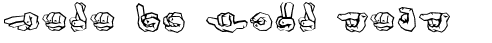 Your preview of ZOE Deutsches Fingeralphabet Graffiti font