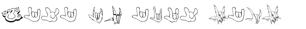Your preview of ZOE ILYhands 1.0 font