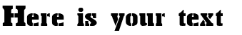 Your preview of Stencil Export font