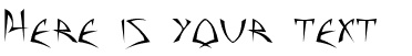 Your preview of Baphomet font