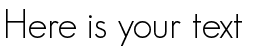 Your preview of Geo Sans Light font