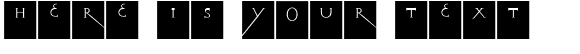 Your preview of Kochs Long Caps Squares font