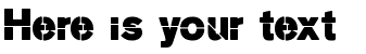 Your preview of MKStencilsansBlack font