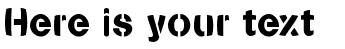Your preview of Stencilia Bold font