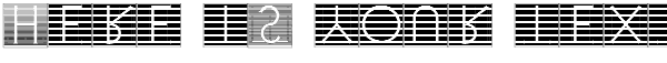 Your preview of Venetian Blind Inverse font