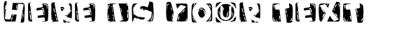 Your preview of Woodcutted Caps Invers font