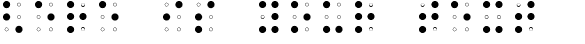 Your preview of Braille AOE font