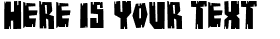 Your preview of Buzz Saw Chipped AOE font