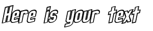 Your preview of SF Obliquities Outline font