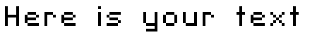 Your preview of SF Pixelate font