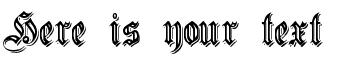 Your preview of Germanica Family Embossed font