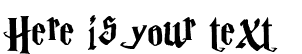 Your preview of Parry Hotter font