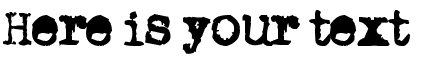 Your preview of Old Typewriter font