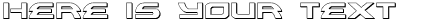 Your preview of Alexis 3D font