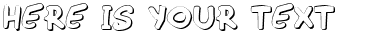 Your preview of WimpOut 3D font
