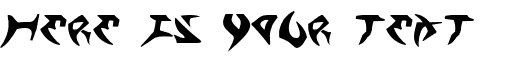 Your preview of Kahless font