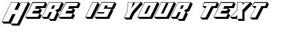 Your preview of Whiskey Bravo Victor 3D font