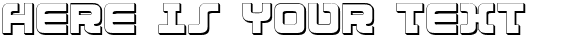 Your preview of Exedore 3D font