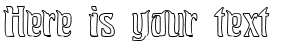 Your preview of Pittoresk Hollow font