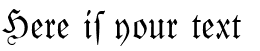 Your preview of Leipzig Fraktur font