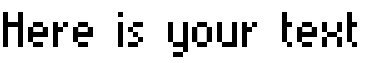 Your preview of MiniSet font