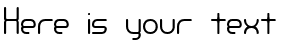 Your preview of Nanosecond font