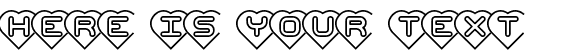 Your preview of Hearts BRK font