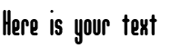 Your preview of Unanimous Inverted BRK font