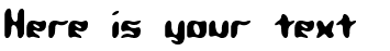 Your preview of Qlumpy BRK font