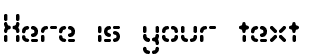 Your preview of Bleak Segments BRK font